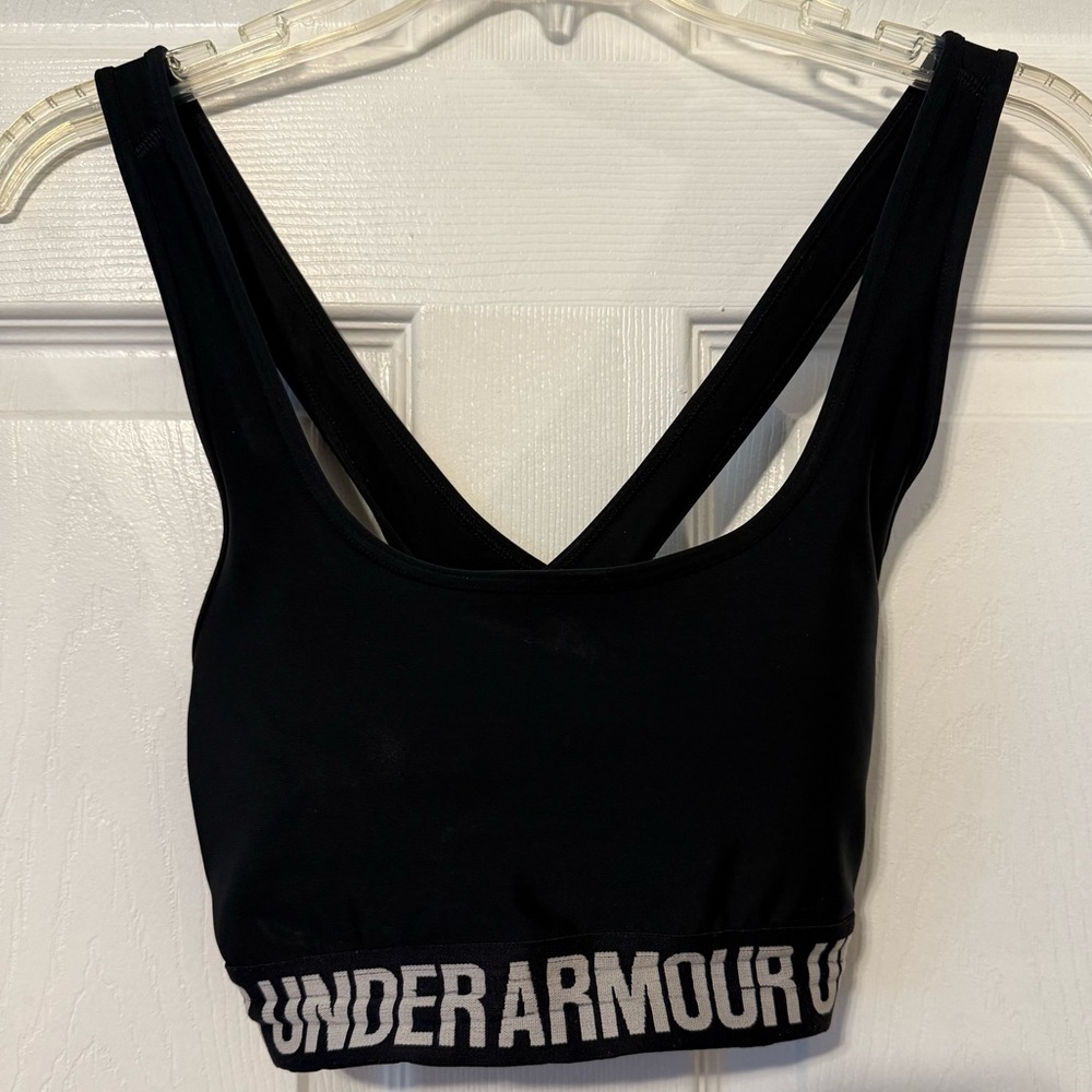 Under Armour Women’s Black Sports Bra with Logo Band